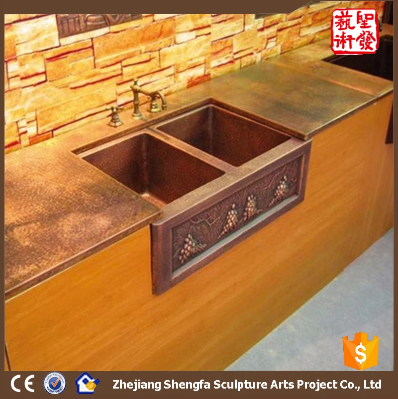 
Professional manufacturer river copper bar sinks 
