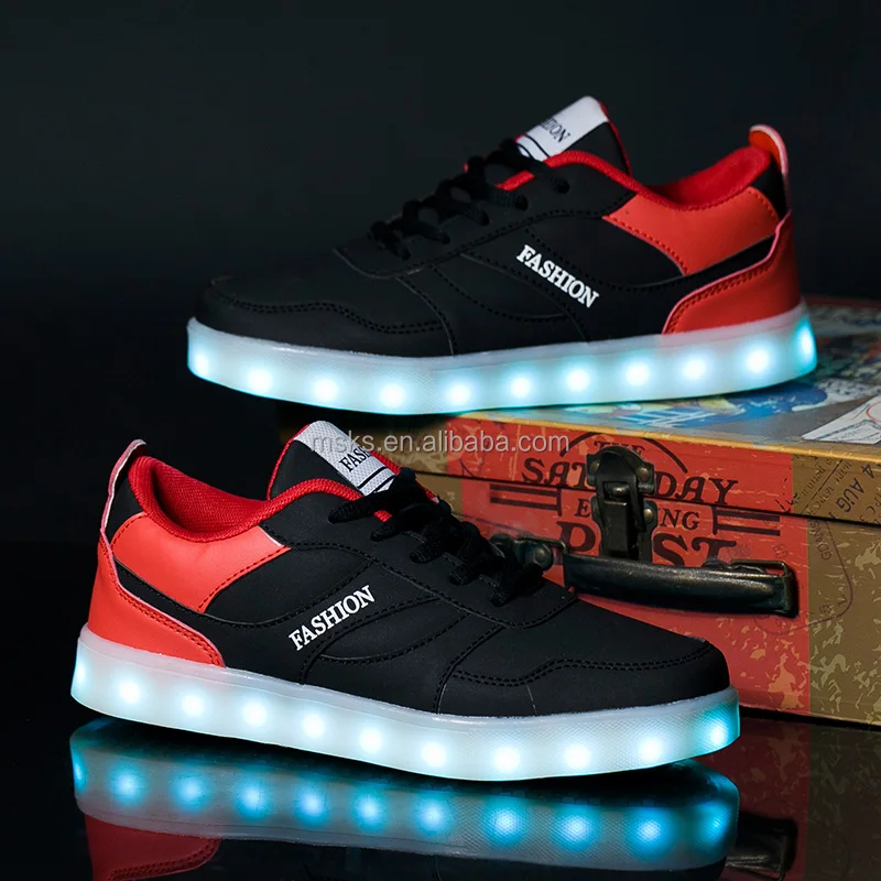 Lights Grow Rechargeable Lace-up Led Light Casual Shoes