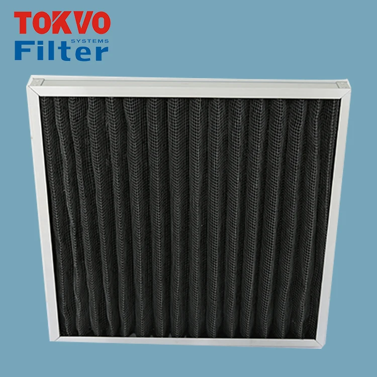 Washable metal industrial pre conditioner conditioning dust purifier paper carbon dust panel carbon air filter
