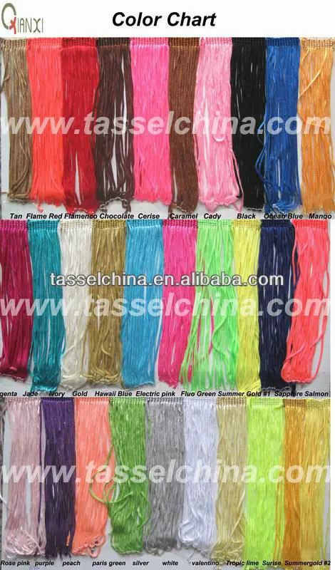 Fluorescent Colors Nylon Fringe For Dancewear & Costume