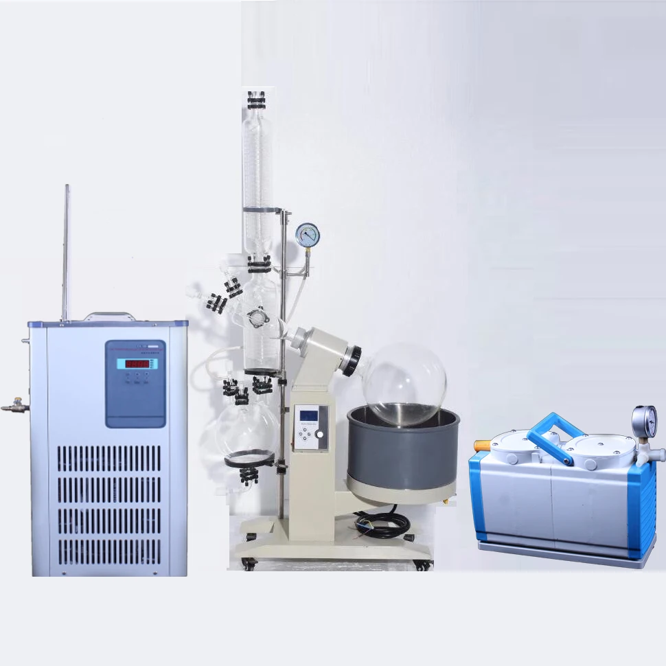 10l Chemical Application Flash Batch Ethanol Extraction Equipment Essential Oil Distillation Apparatus Rotary Electric 0-120rpm