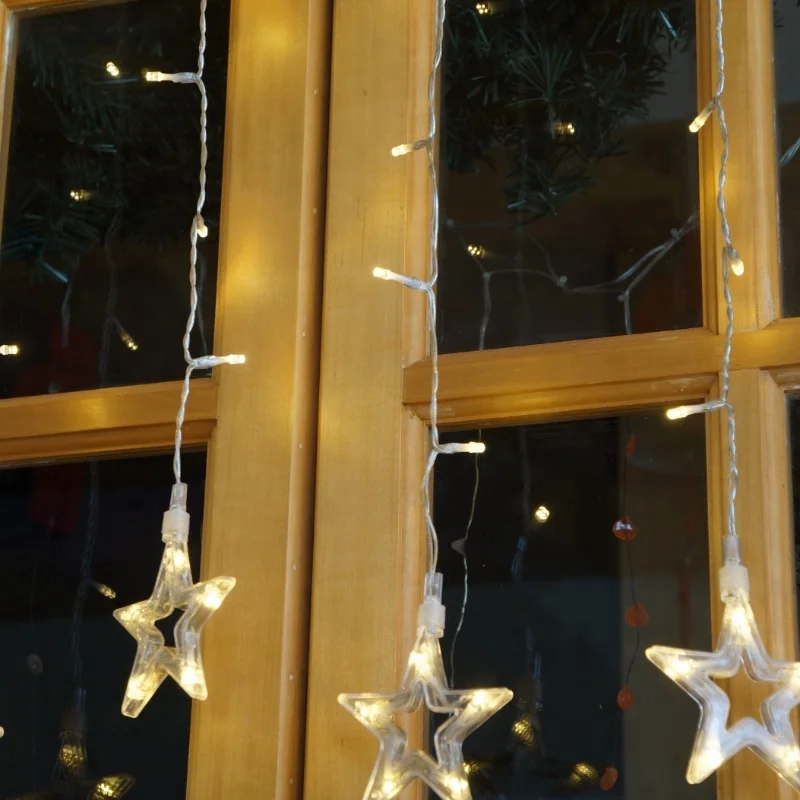 Evermore Outdoor Cheap Decorative LED Star Window Curtain Lights For Wedding