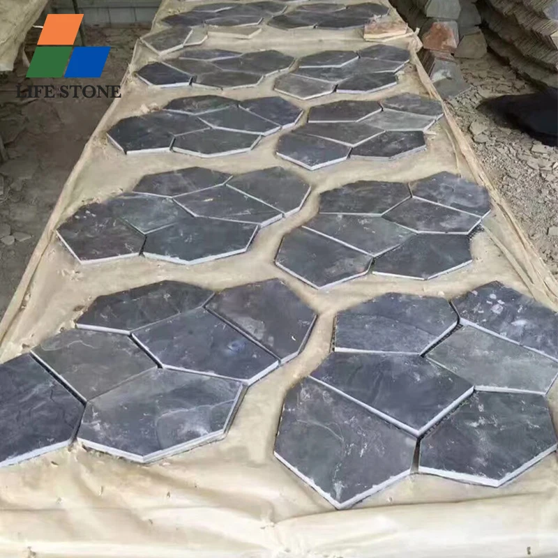 China cheap outdoor paving stone natural stone pavers for sale black  patio paver stones
