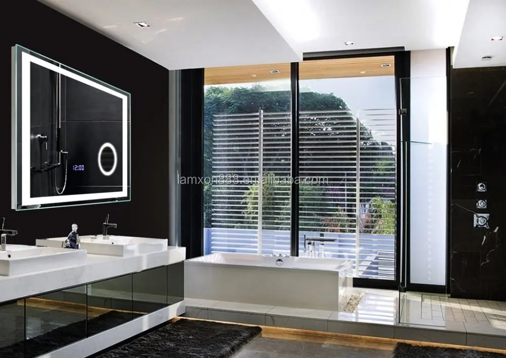 
Profession OEMIP44 rated anti-fog bathroom backlit mirror with smart touch sensor 