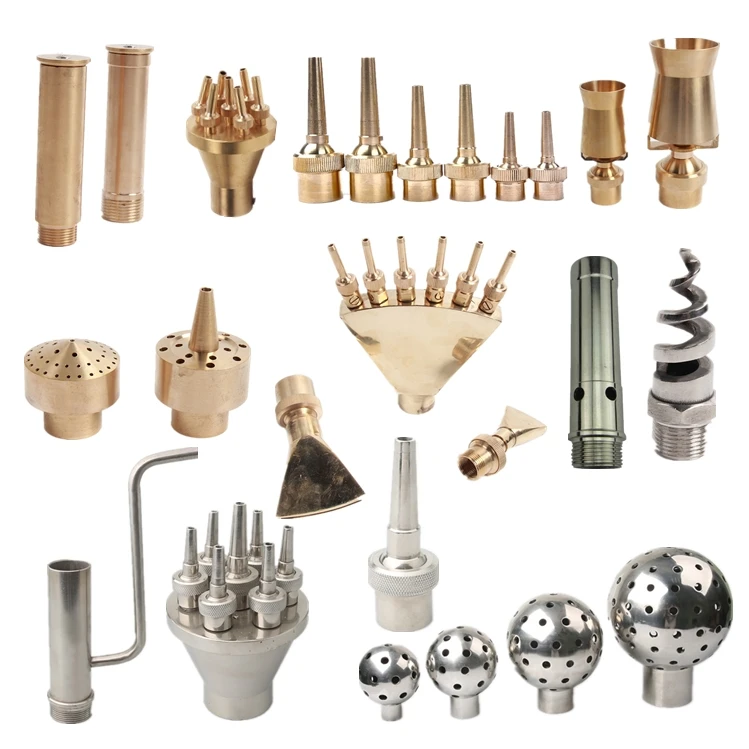 Заводская прямая латунная насадка высокого давления для фонтана, музыкальные графические вращающиеся насадки для фонтана, насадки для фонтана