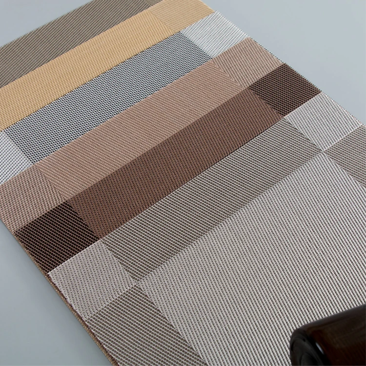 
Wholesale Promotional Price Customized Gold Color Gift set PVC placemat, vinyl table Dining placemat 