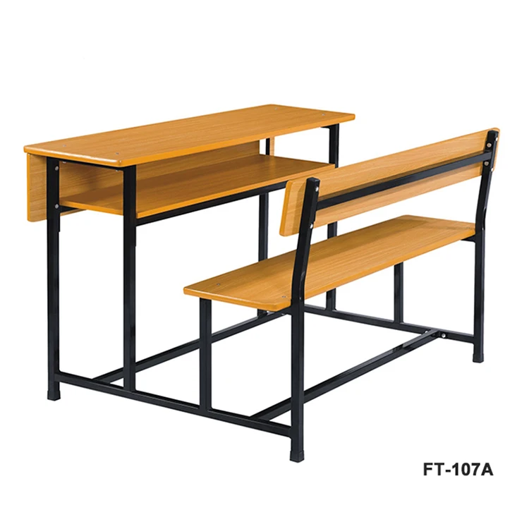 Wooden School Table And Chair ,Double Bench Table,3 Seater
