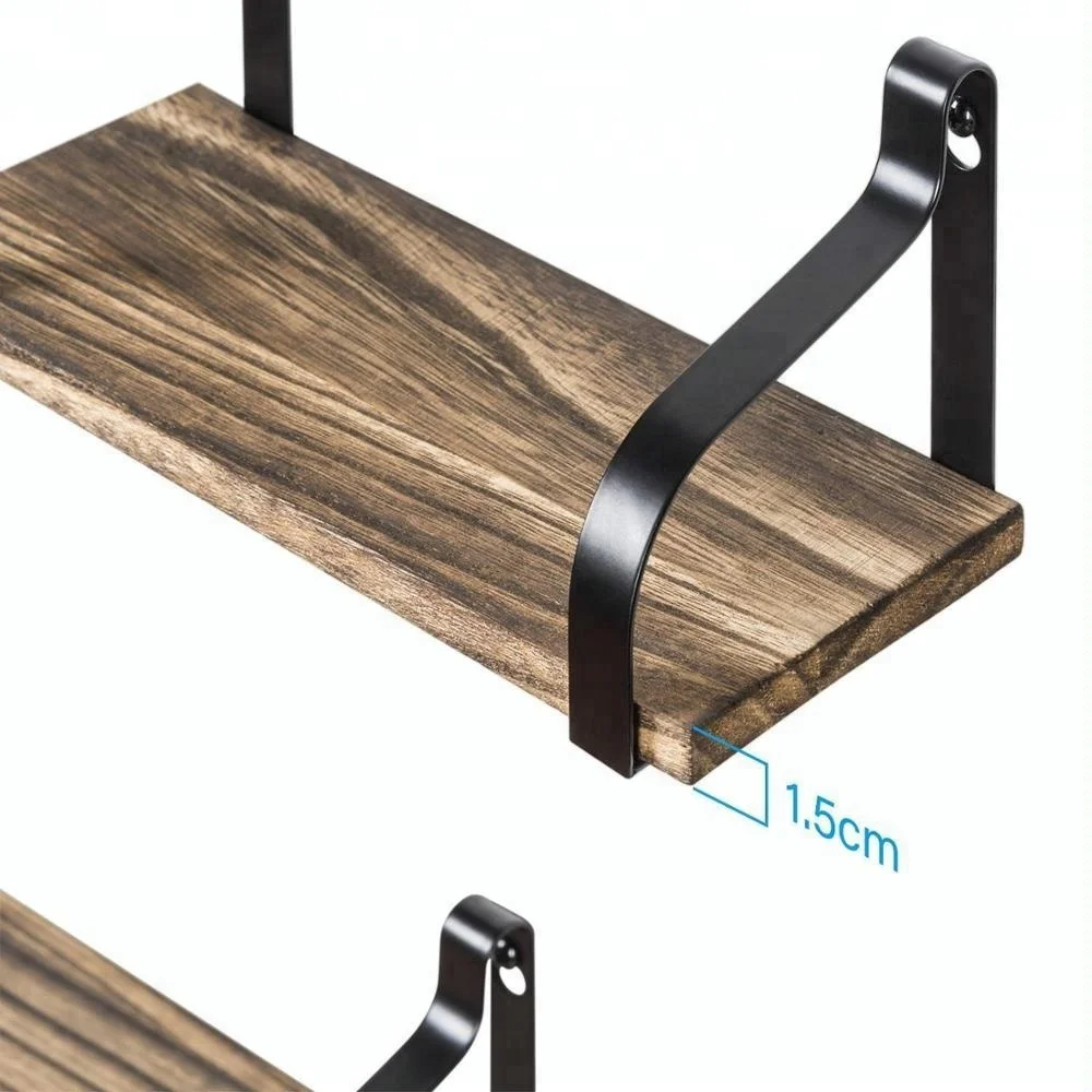 Wholesale Floating Baby Nursery Book Shelf Wooden Storage Display Book Shelf Floating Wall Shelves