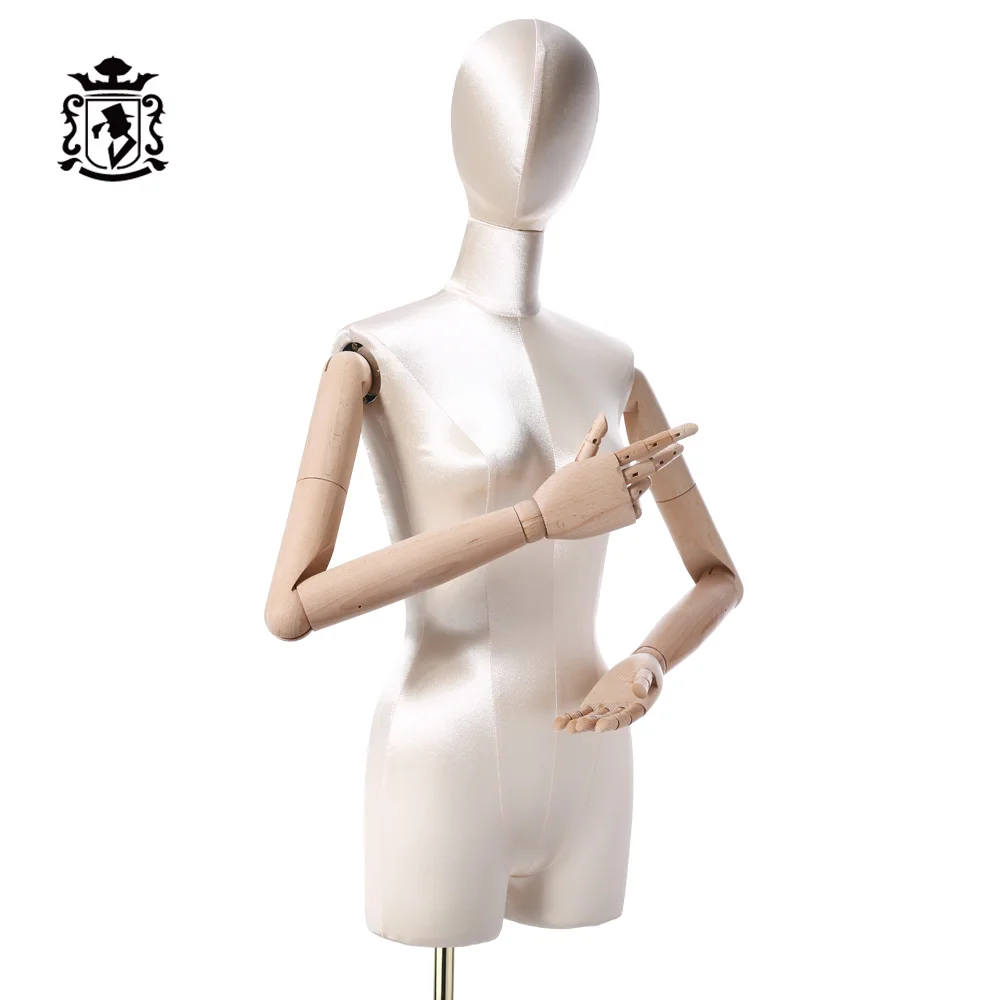 Манекен для девушек rubo, Модный Манекен, торс, деревянная рука, полутело, женский манекен, голова для париков