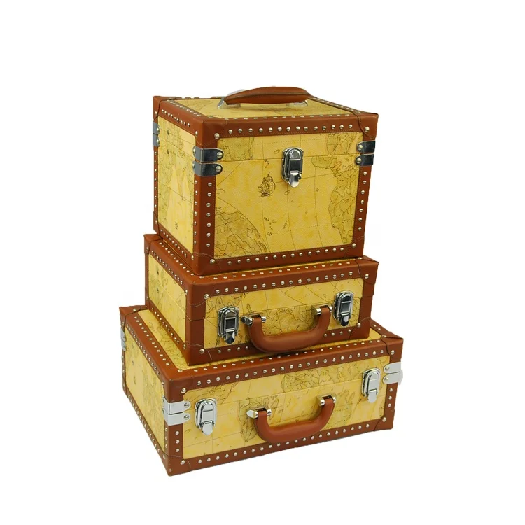 Customized leather storage box suitcase briefcase