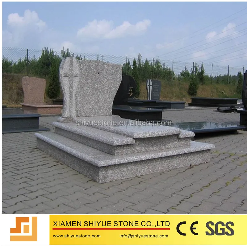 Rose Red Poland Style Granite Gravestone For Sale