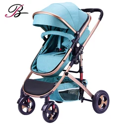 Promotion Luxury high landscape baby carrier/high view golden tube baby pram/big space 3 in 1 baby stroller for baby,