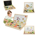 Drawing Writing Board Magnetic Puzzle Double Easel Kid Wooden Toy Sketchpad Gift Children Intelligence Education Development