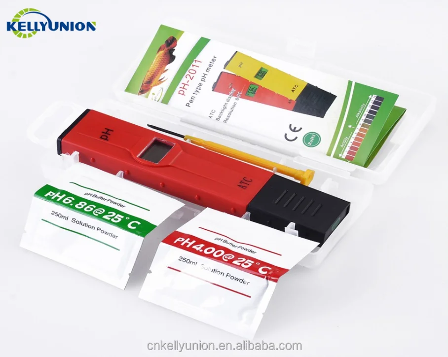 PH 0.0-14.0 LCD Display Digital PH Meter Tester Pen for Water Quality Food Aquarium Pool Hydroponics Pocket Size PH Tester