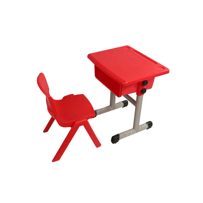China made primary school adjustable writing children table chair