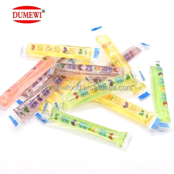 Недорогие мини-желейные палочки в ассортименте с фруктами, 12 шт.