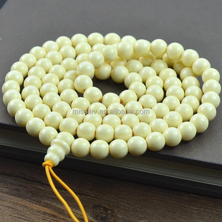 imitate ivory buddhist Bracelet Necklace Jewelry 108 mala beads wholesale 108 ivory beaded bracelet