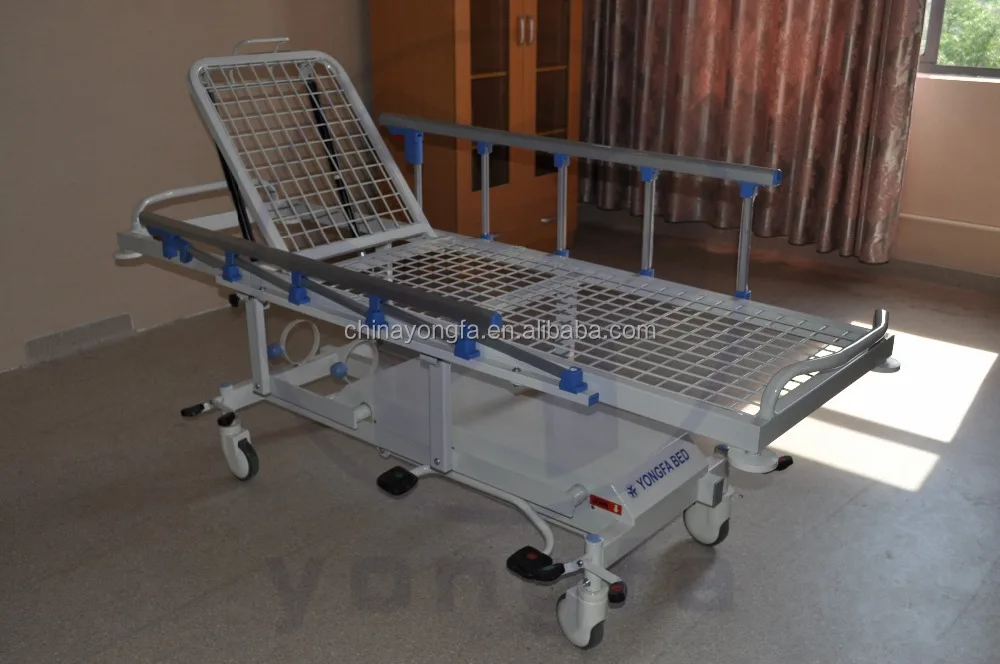 YFTC-Y2D Powder Coated Steel Hydraulic Patient Trolley