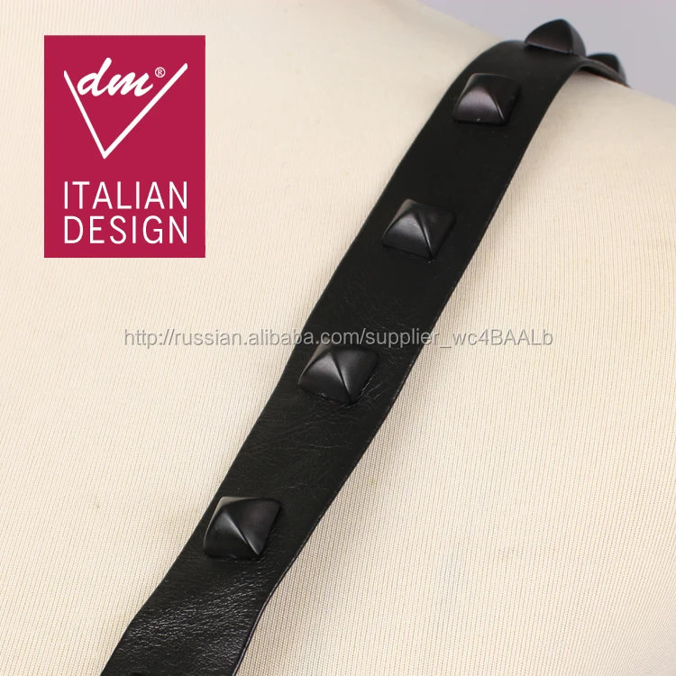 Высокое качество оптовая продажа черные заклепки pu кожаная отделка