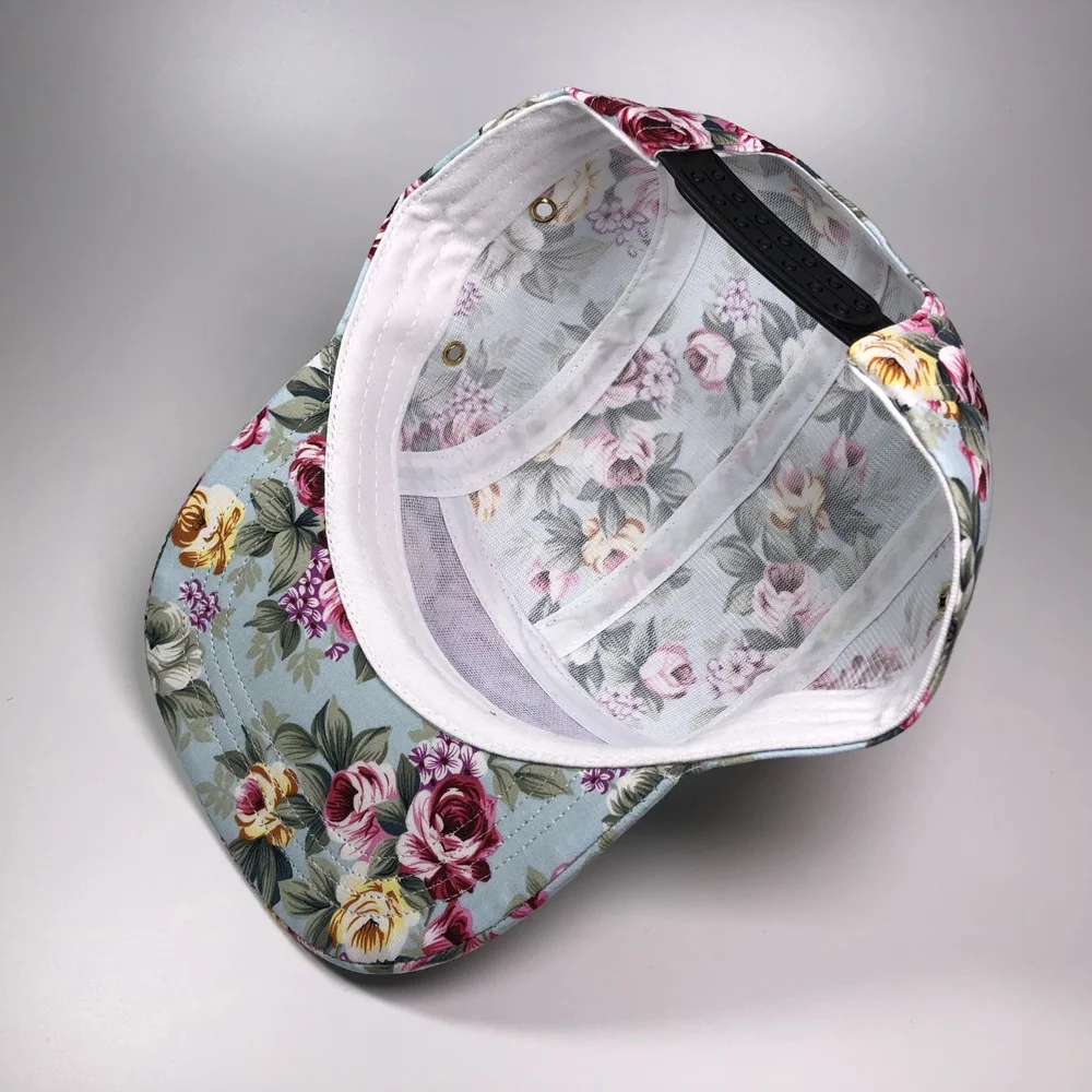 Custom all over sublimation print 5 panel snapback cap hats