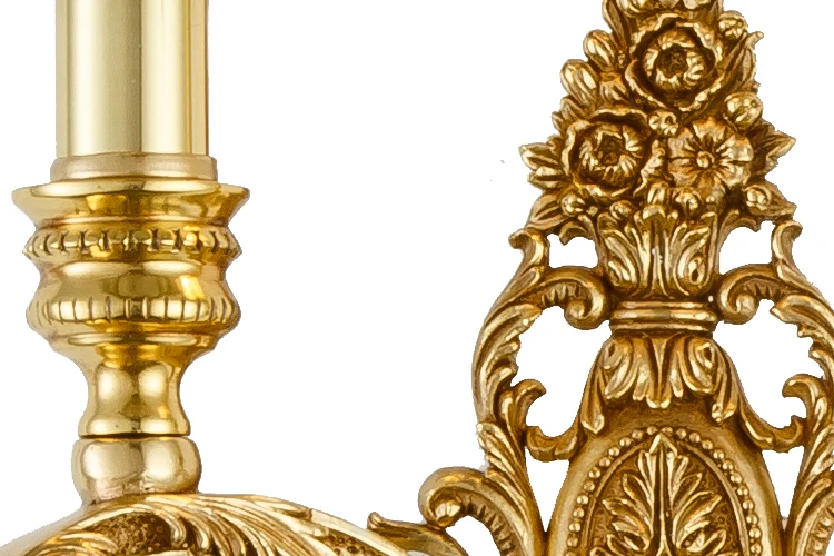 Copper Brass Unique Wall Lamp Luxury Villa Wall Light Traditional European Antique Wall Light and Wooden 5000 for Bedroom Luxury