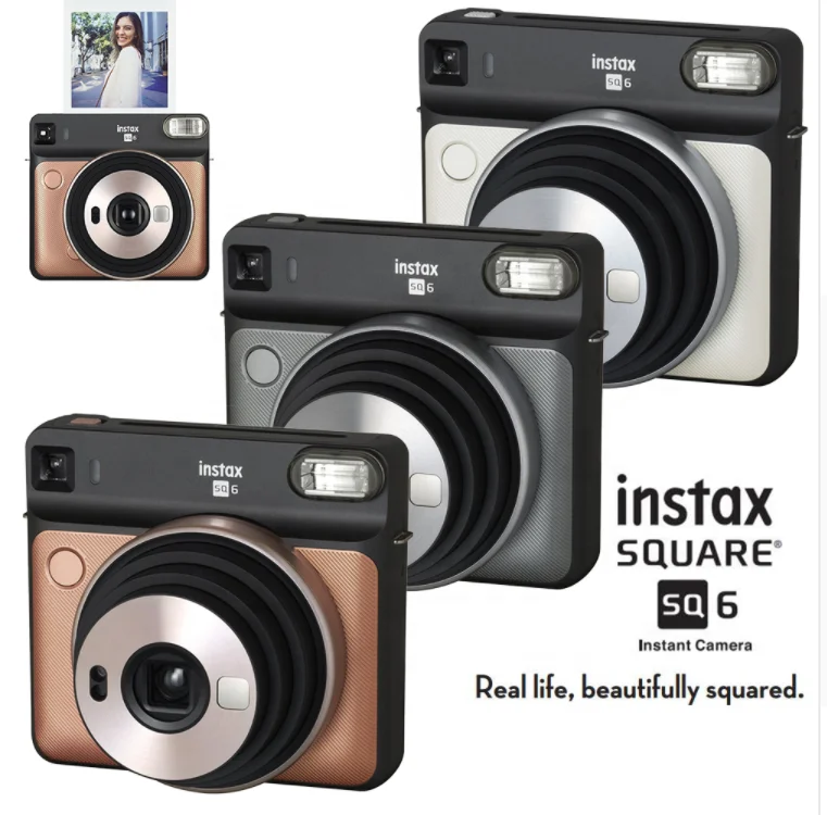 
Fujifilm Instax SQUARE SQ6 Instant Film Photo Camera Blush Gold /Graphite Gray /Pearl White Colors 
