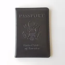Wholesale PU leather embossed USA national emblem passport cover