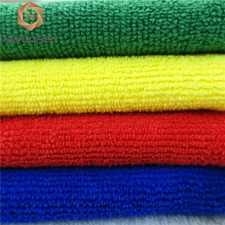 Factory price in roll cleaning microfiber polyester polyamide fabric Best quality stretch terry towel cloth fabric for household