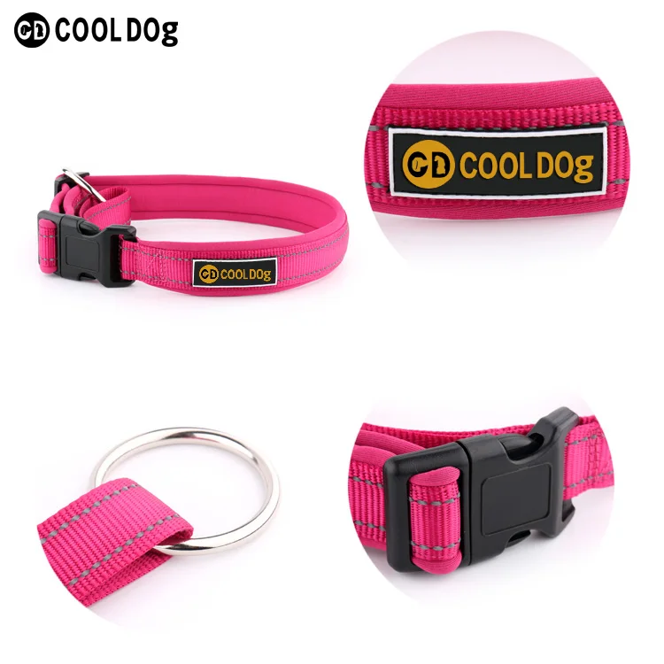 Soft Neoprene Padded Nylon Reflective Dog Collar Wholesale