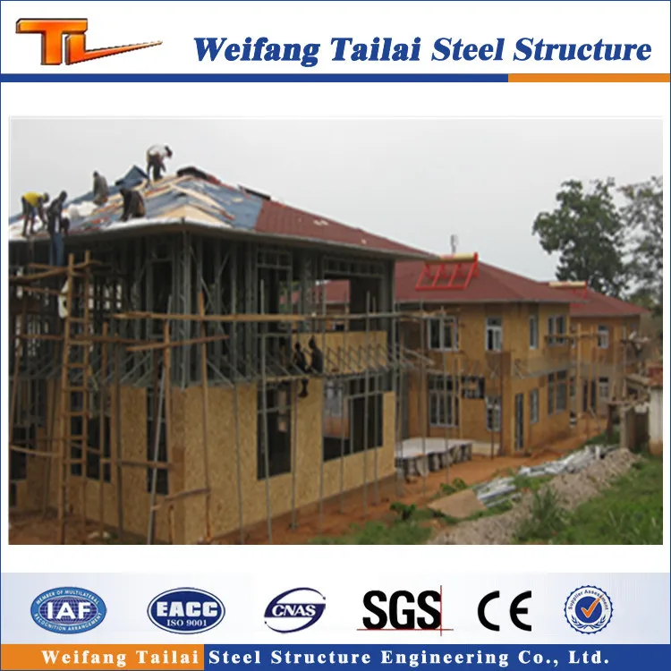Fashionable and economic prefab light steel villa house steel structure house