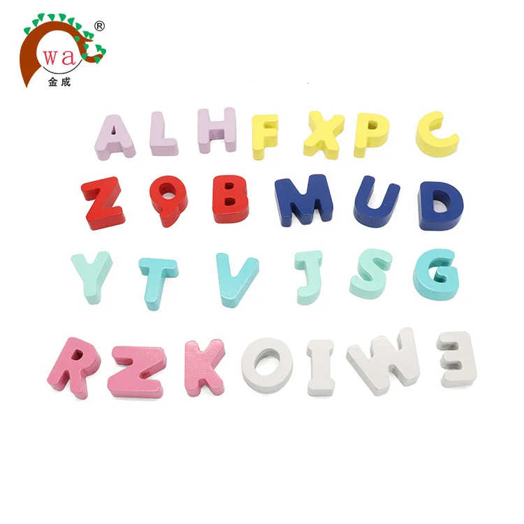 Colorful intelligence alphabet wooden jigsaw puzzle