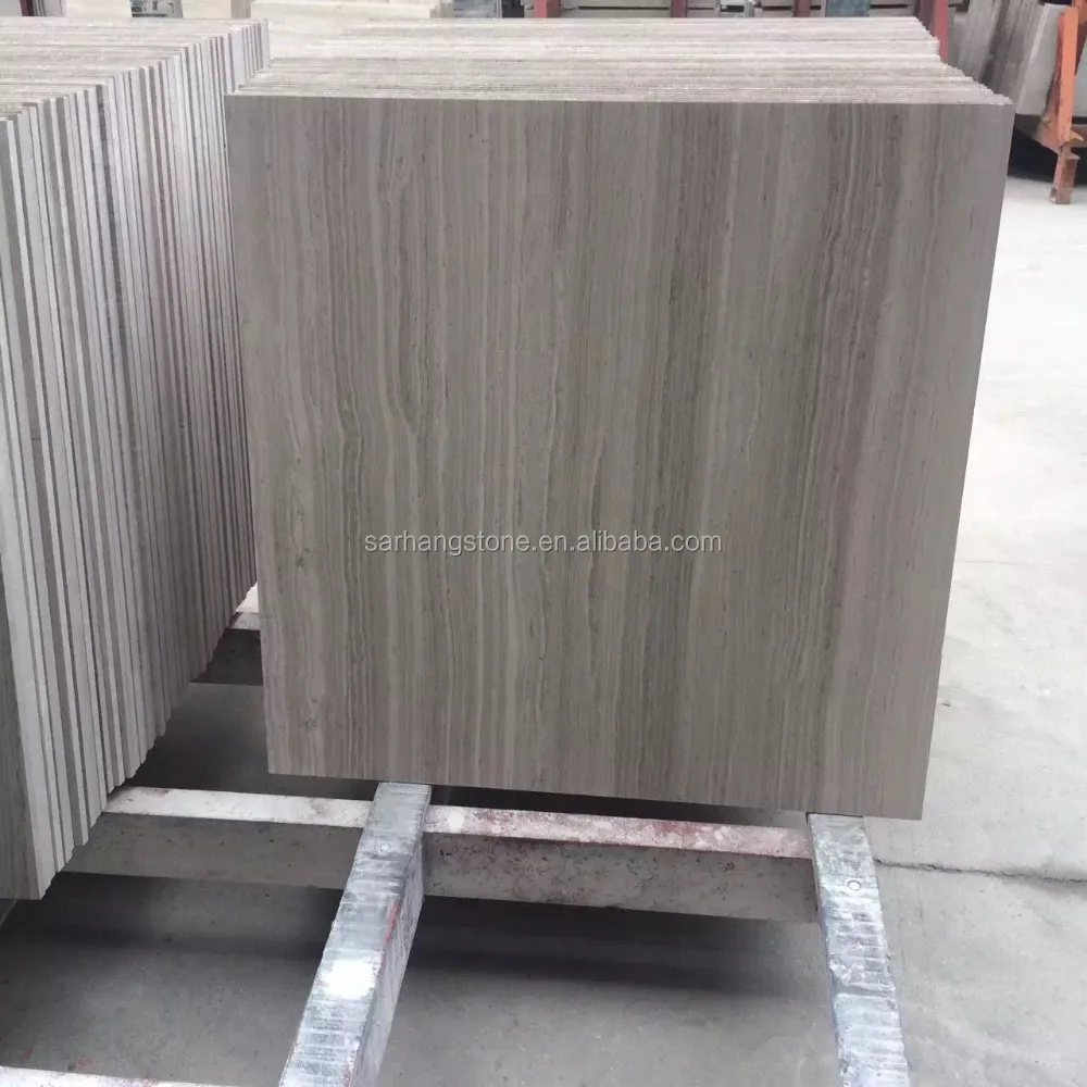 
Wholesale Natural Chinese Grey Wood Grain Marble For Home Decoration 
