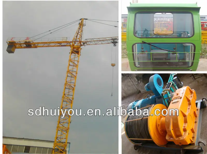 
small qtz40 manual construction telescopic tower crane 