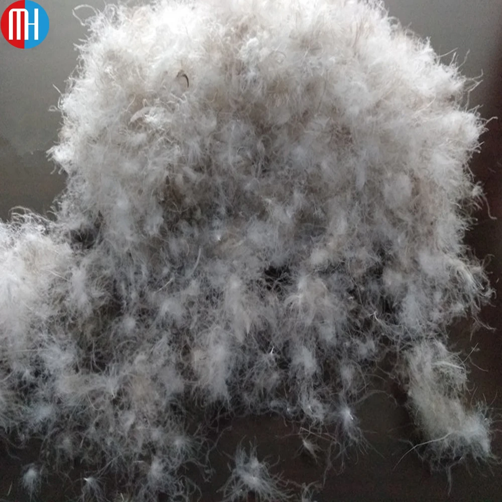 50/50 grey duck down feather washed, disinfected, dryed