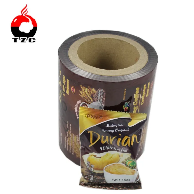 Custom food grade printed plastic foil packing roll film