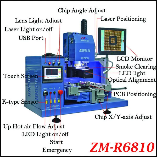  Zhuomao чипсетом материнской платы Ремонт ZM-R6810 инфракрасная паяльная машина vs hakko 850 smd bga