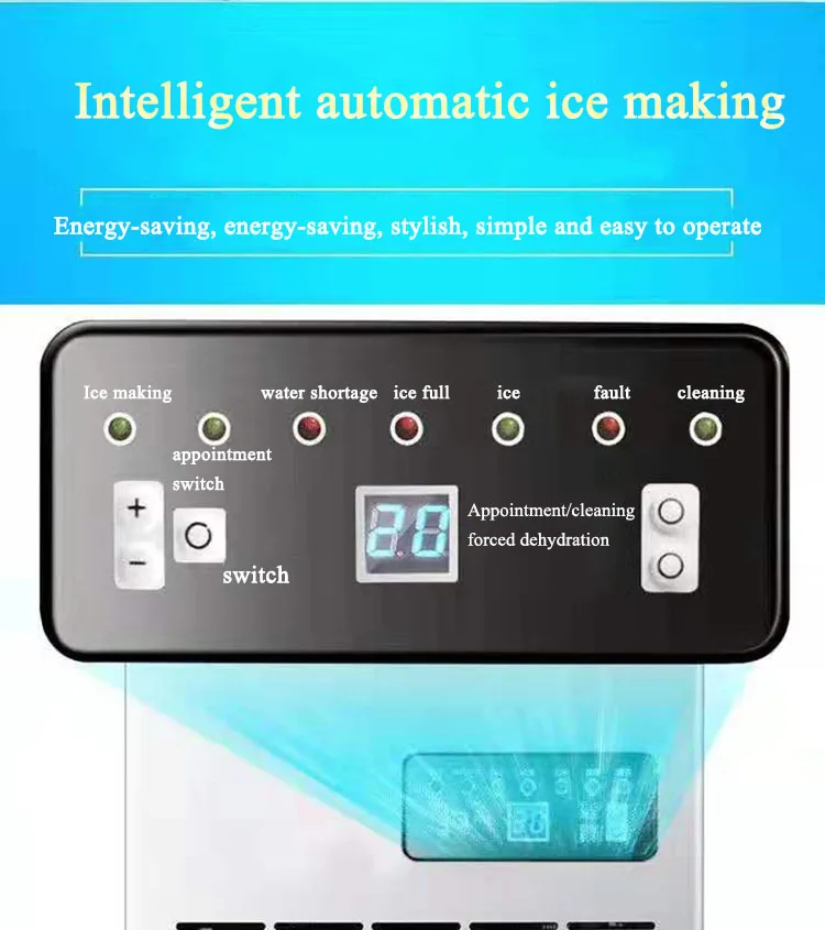 20.5kg commercial tube ice maker machine tube ice making machine