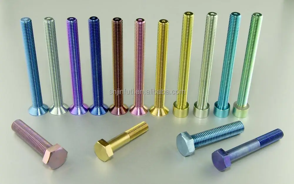 
Factory Price Anodized green color bolt Din912 hexagon socket titanium screws 