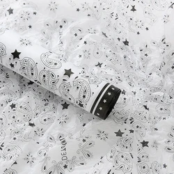 Упаковочная бумага с логотипом на заказ для украшения подарков, упаковочная бумага с принтом корейских цветов для букета, Высококачественная цветная подарочная стеклянная бумага