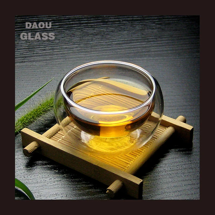 heat resistant borosilicate double wall cup glass cup coffee mug/ water cup