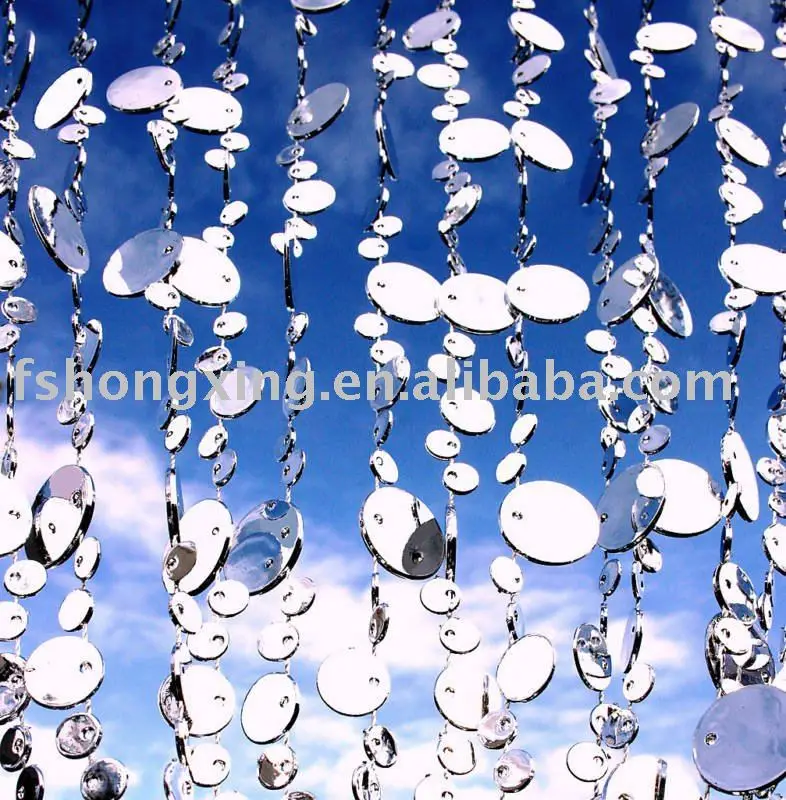 hot sale silver hanging beaded curtains for weddings