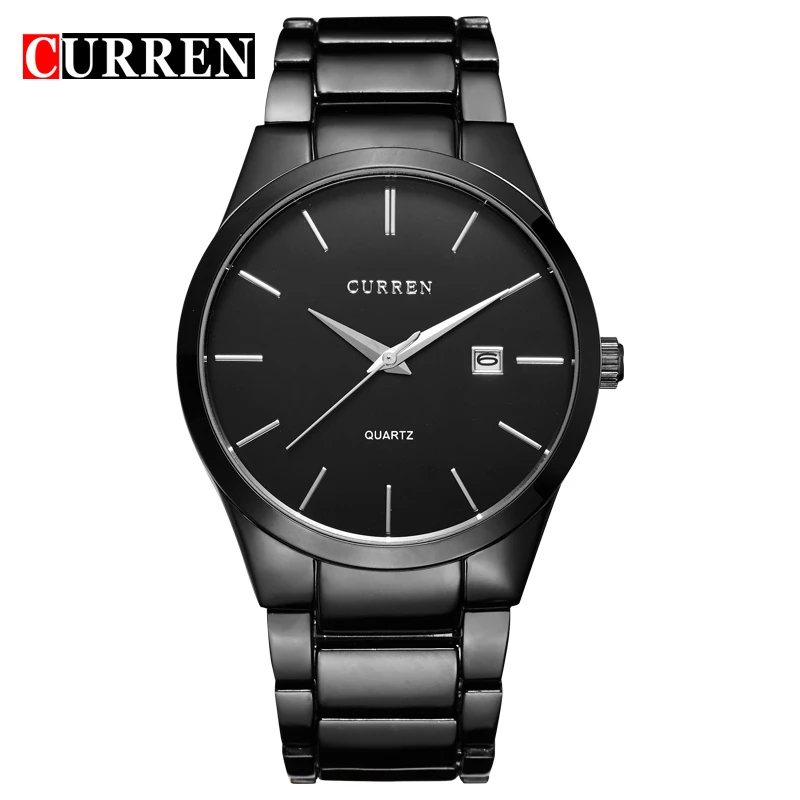 font b relogio b font masculino CURREN Luxury Brand Full Stainless Steel Analog Display Date