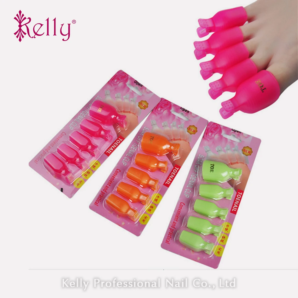10pcs Plastic Nail Art Toe Soaker Off Clip UV Gel Nail Polish Remover Clips