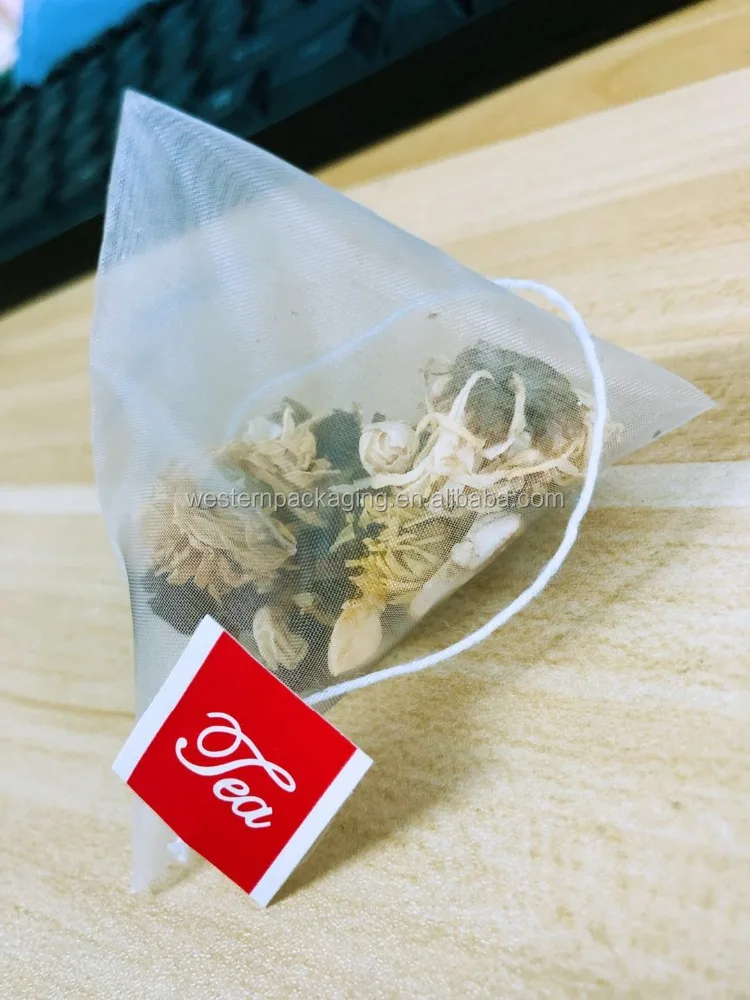 Biodegradable High Quality Pyramid Heat Seal Empty Nylon Mesh Triangle Tea Bag