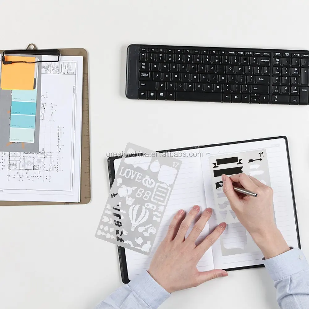 Трафареты для рисования/24 упаковки трафаретов для блокнота