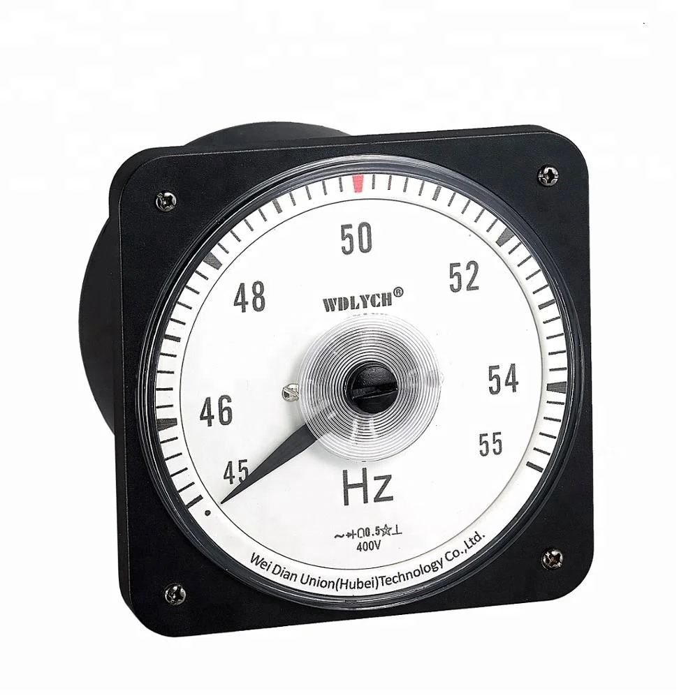 
45-55Hz Square Round Tyoe 240 Degree Analog Panel Frequency Meter 