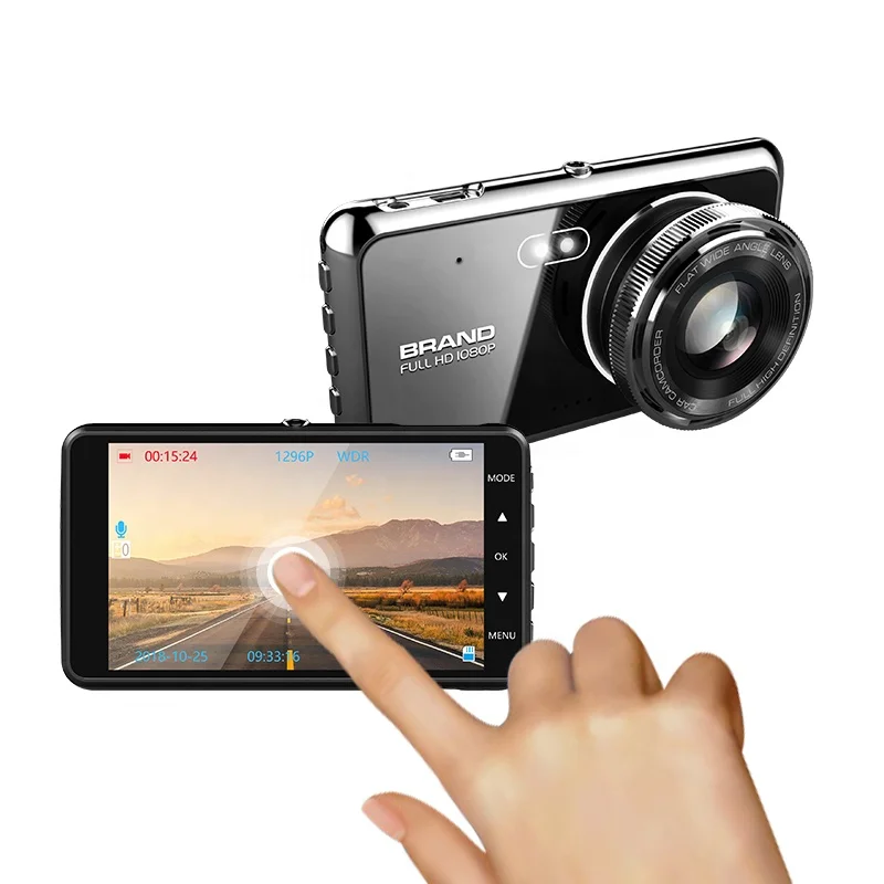 Metal body 4 inch touch screen car black box SONY 323 Sensor car dashboard recorder real 1080p car camcorder with Mstar 8328P