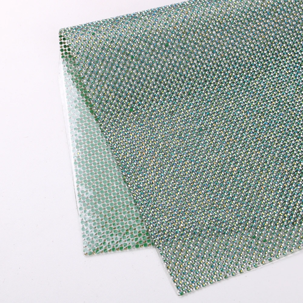 XULIN GTB0202 Hot fix Resin Mesh Sheet Crystal Rhinestone Appliques Wholesale My Rhinestone Transfers Beaded Trim