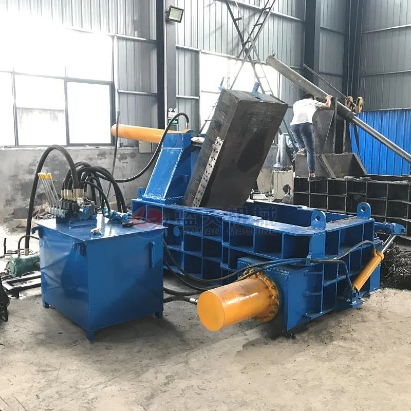 High Efficiency Hydraulic Scrap Metal Swarf Baler Machine