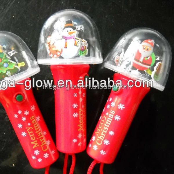 Button Control Led Flashing Christmas Spinning Toy
